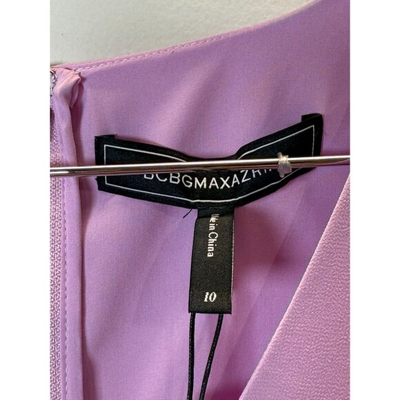BCBGMaxazria Women's Size 10 Purple Pleated Mini Dress NWT - Picture 6 of 9